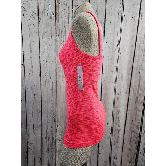 ALK Women's M Serenity by Tart Pink Spacedye Workout Tank Top Built in Bra NEW - Picture 5 of 7